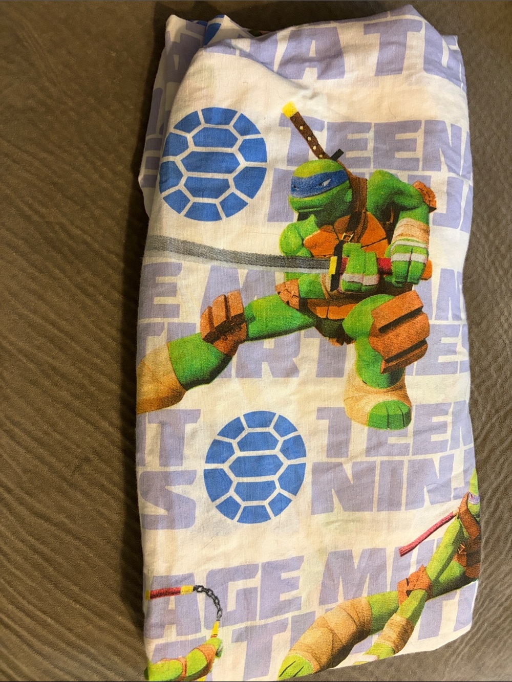 Nickelodeon Teenage Mutant Ninja Turtles White, Green & Blue Fitted Sheet Only